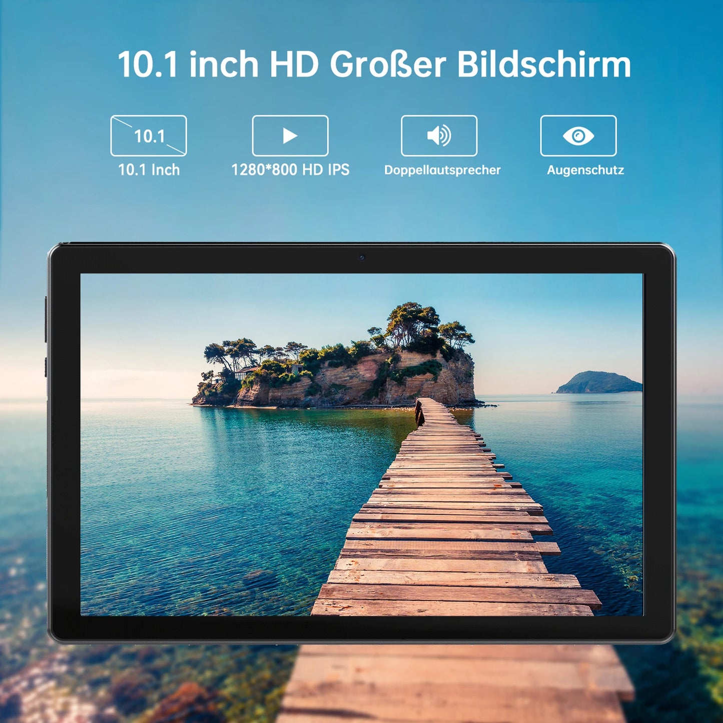 Android 14 10 inch Tablet, A523 Octa Core, 8GB RAM + 64GB ROM(TF 1TB), 5000mAh,