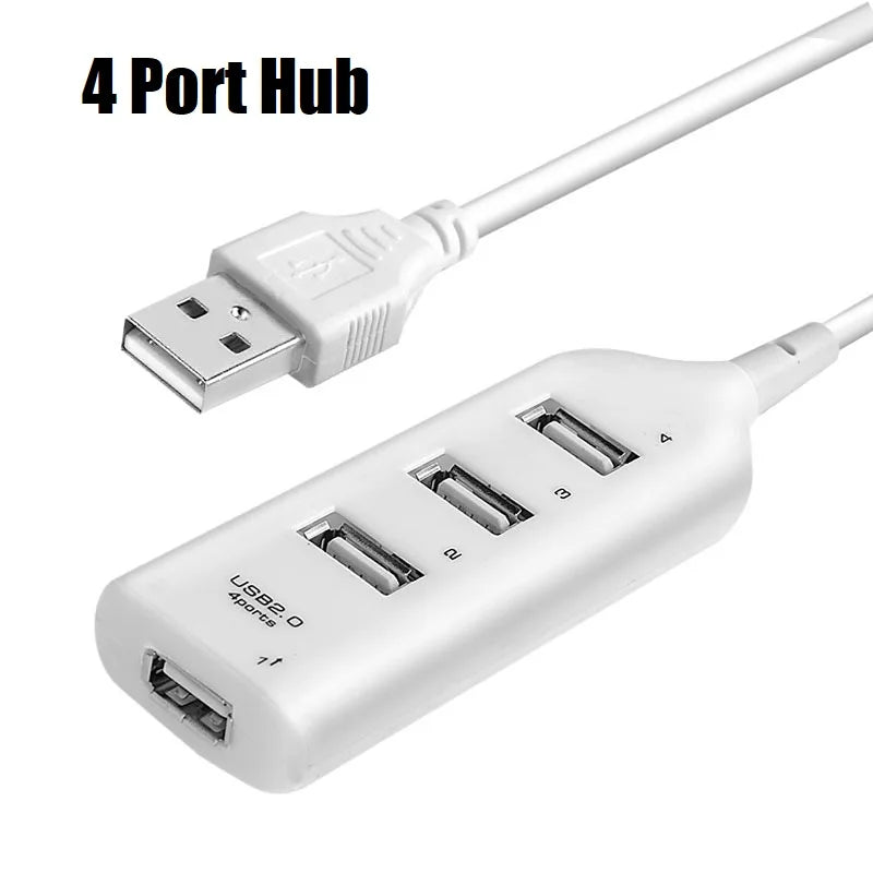 Portable 4 Port Multi USB Hub Splitter