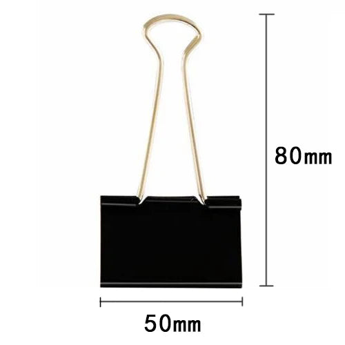 10PCS Metal Paper Clip 19 25 32 41 51mm Foldback Metal Binder