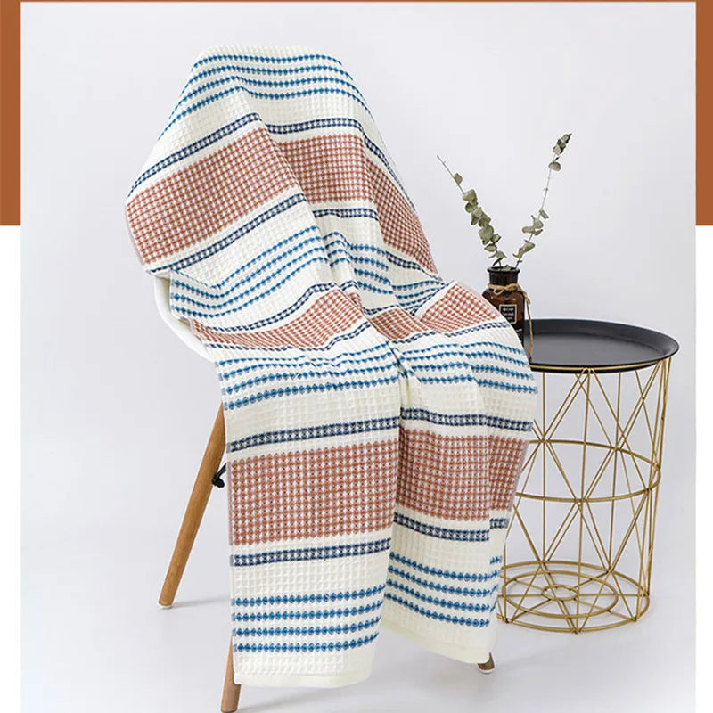 70X140CM cotton waffle woven towel soft cotton bath towel