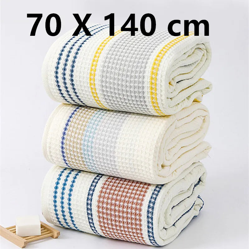 70X140CM cotton waffle woven towel soft cotton bath towel
