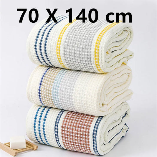 70X140CM cotton waffle woven towel soft cotton bath towel