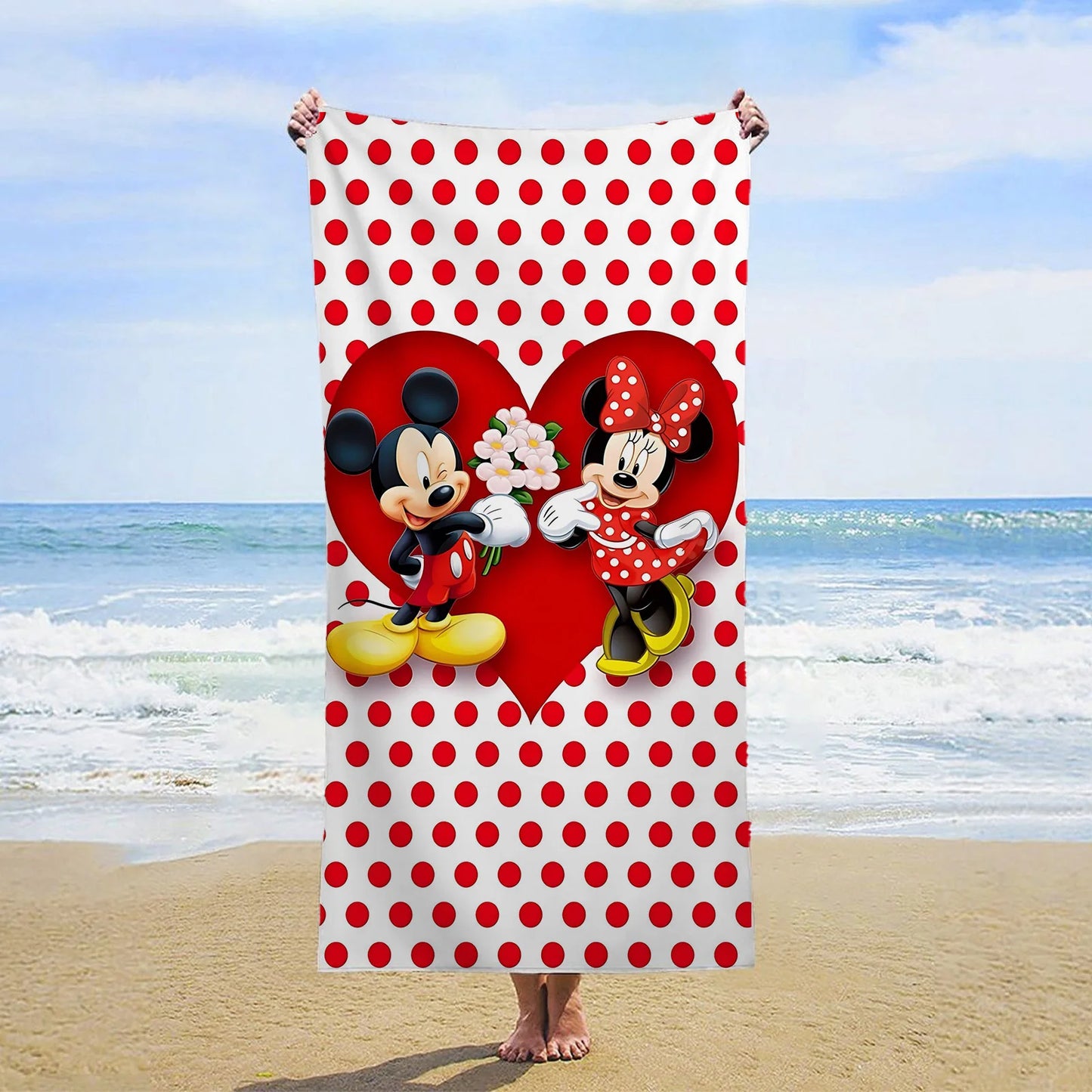 Minnie Mouse Large Bath Towels Bathroom Serviette Microfibre