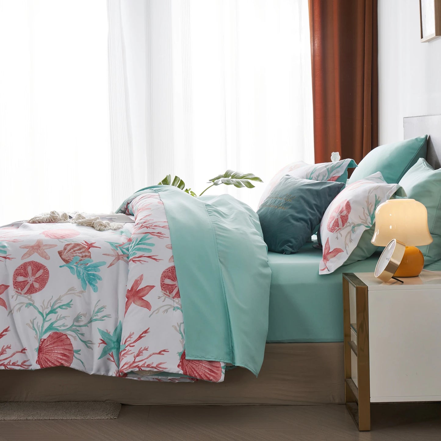 7 Piece Bed In A Bag Bed Comforter Set Queen,