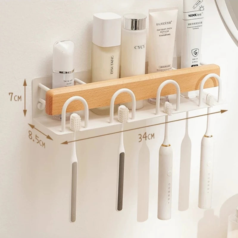 Bathroom towel bar no punching toilet storage shelf bathroom organizer