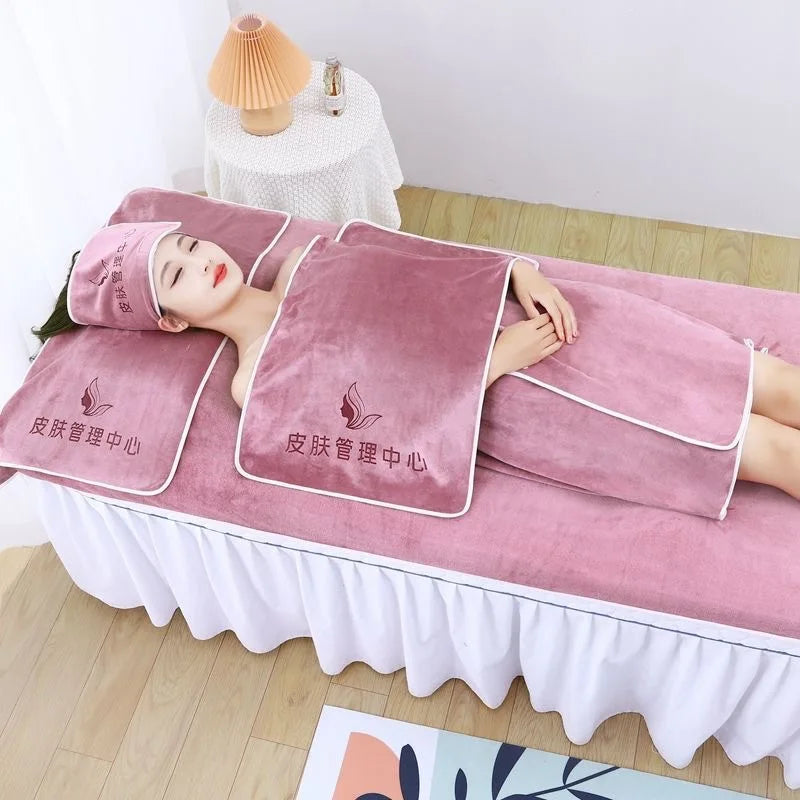 5pcs SPA Dedicated Towels Thickened Beauty Logo Bath Hair Towel