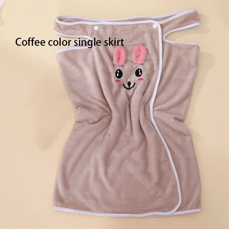 Children's Cute Cartoon Bath Towel Does Not Remove Hair