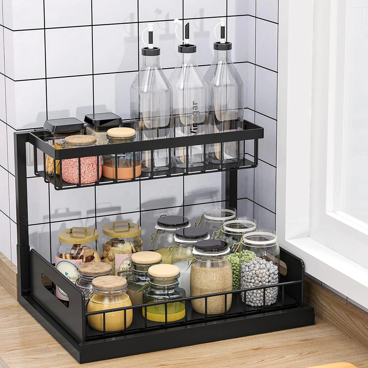 Under Sink Organizer and Storage, 2 Pack Pull Out Cabinet