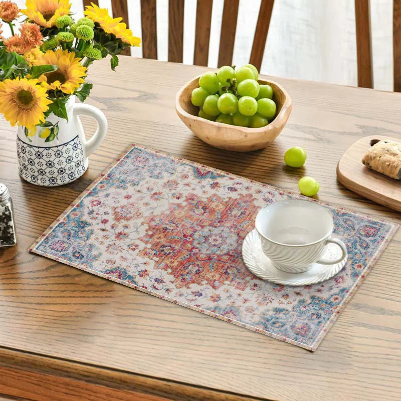 4/6/8Pcs Bohemian Retro Linen Placemat 30*45CM Line