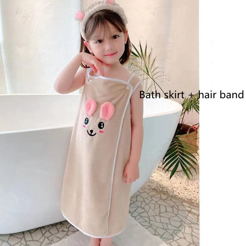 Children's bath towel High-end children's slip dress Soft Towel