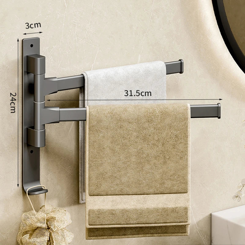 Bathroom Towel Rack Rotatable Towel Holder