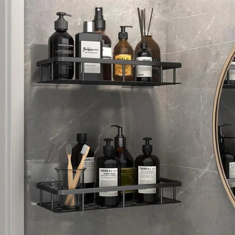 Bathroom Shelf No-drill Wall Mounted Shelves Shampoo Storage Rack Holder