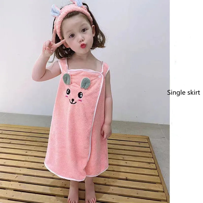 Children's bath towel High-end children's slip dress Soft Towel