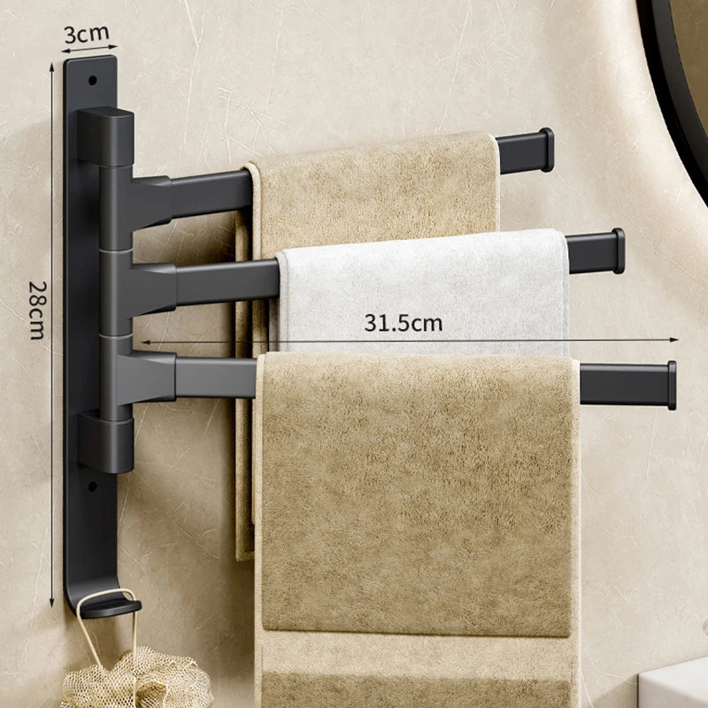 Bathroom Towel Rack Rotatable Towel Holder