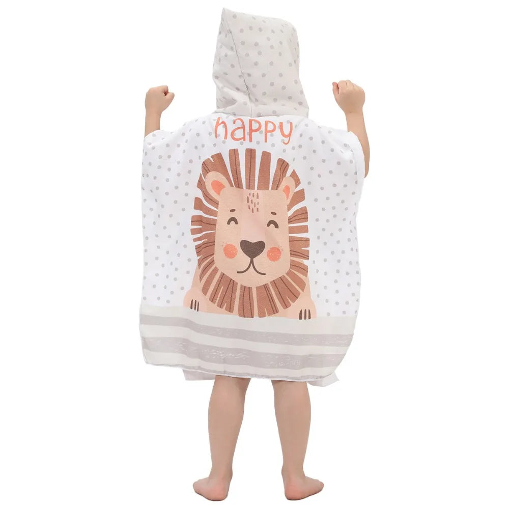 Children's Bath Beach Towel Poncho with Hood