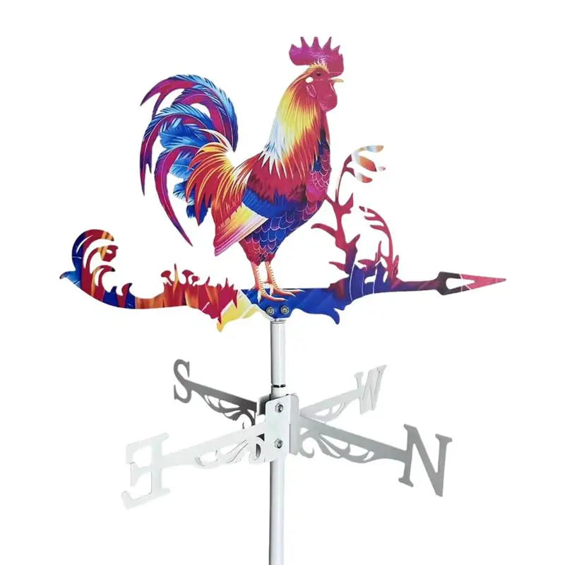 Metal Rooster Weathervane Yard Garden Barn Ornament Weather