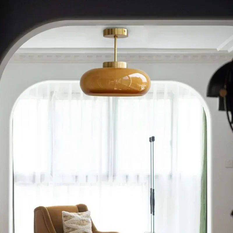 Modern Bathroom Balcony Bedroom Dining Bar Living Room Decoration  Nordic Ceiling Light Antique Brass Glass  Chandelier