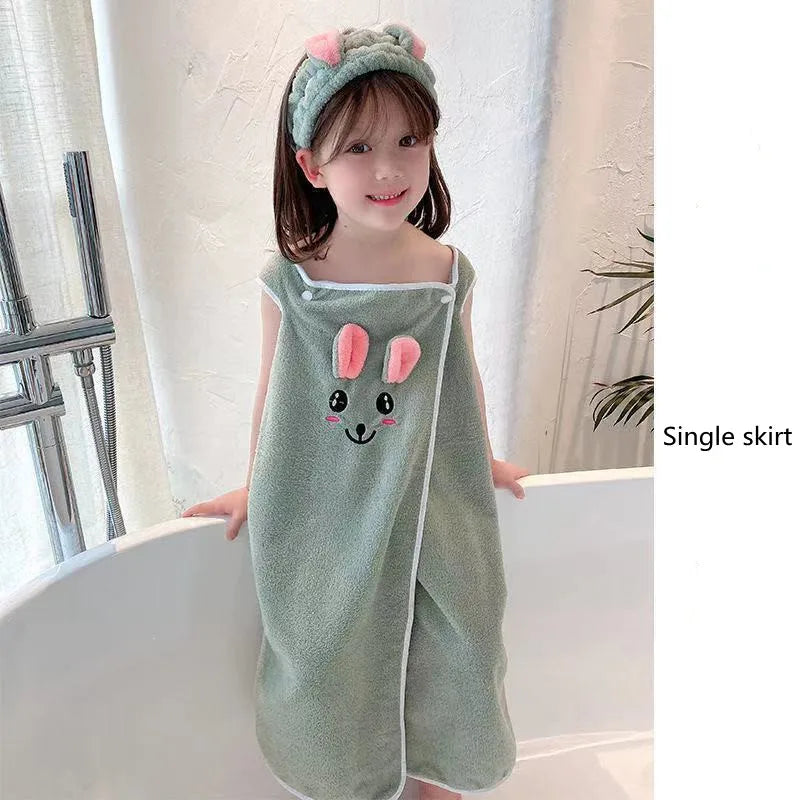 Children's bath towel High-end children's slip dress Soft Towel