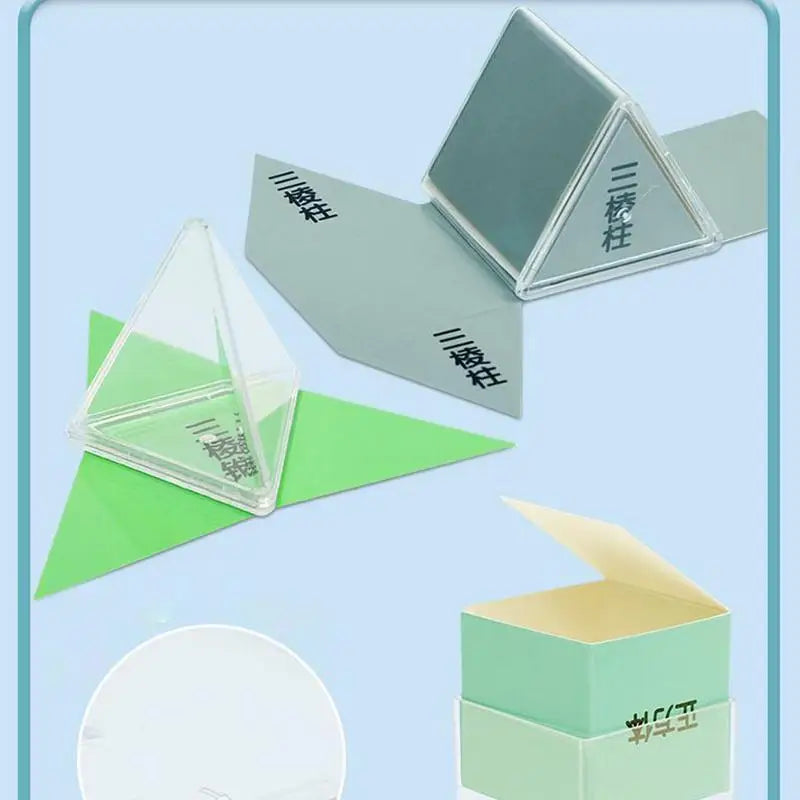 9 Pieces Transparent Geometric Shapes Blocks