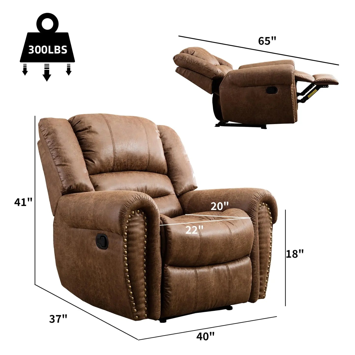 Leather Recliner Chair Manual Recliner Chair