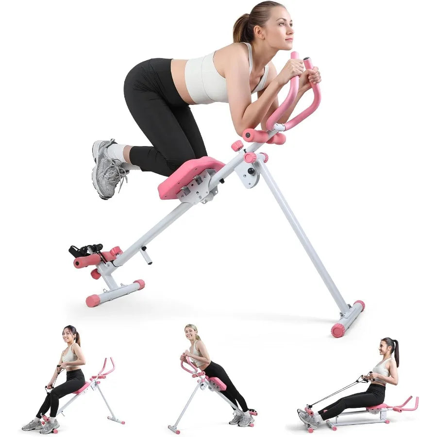 Ab Machine Adjustable Ab Workout Equipment at Home Gym Foldable Ab Trainer Machine