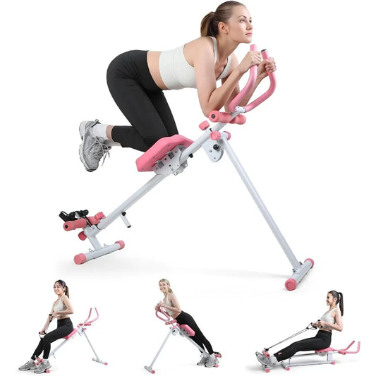 Ab Machine Adjustable Ab Workout Equipment at Home Gym Foldable Ab Trainer Machine