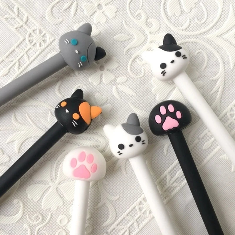 10pcs/batch Kawaii Cat Gel Signature Pen Cute Claw