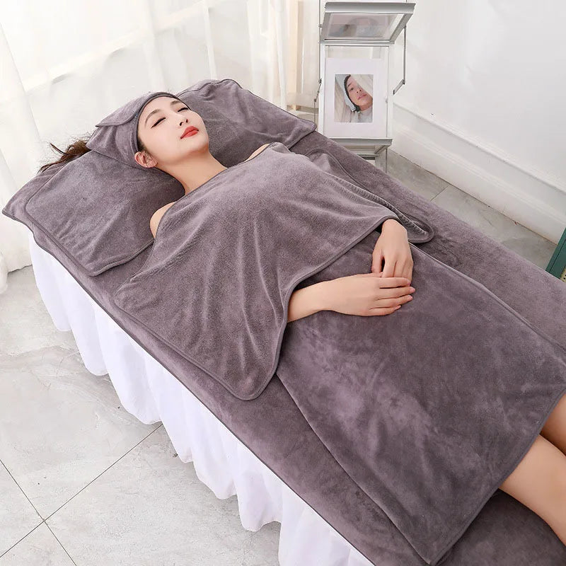 5pcs SPA Dedicated Towels Thickened Beauty Logo Bath Hair Towel