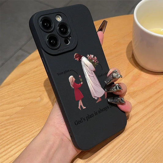 Black minimalist design phone case