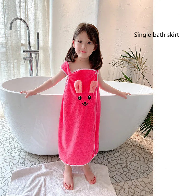 Children's bath towel High-end children's slip dress Soft Towel