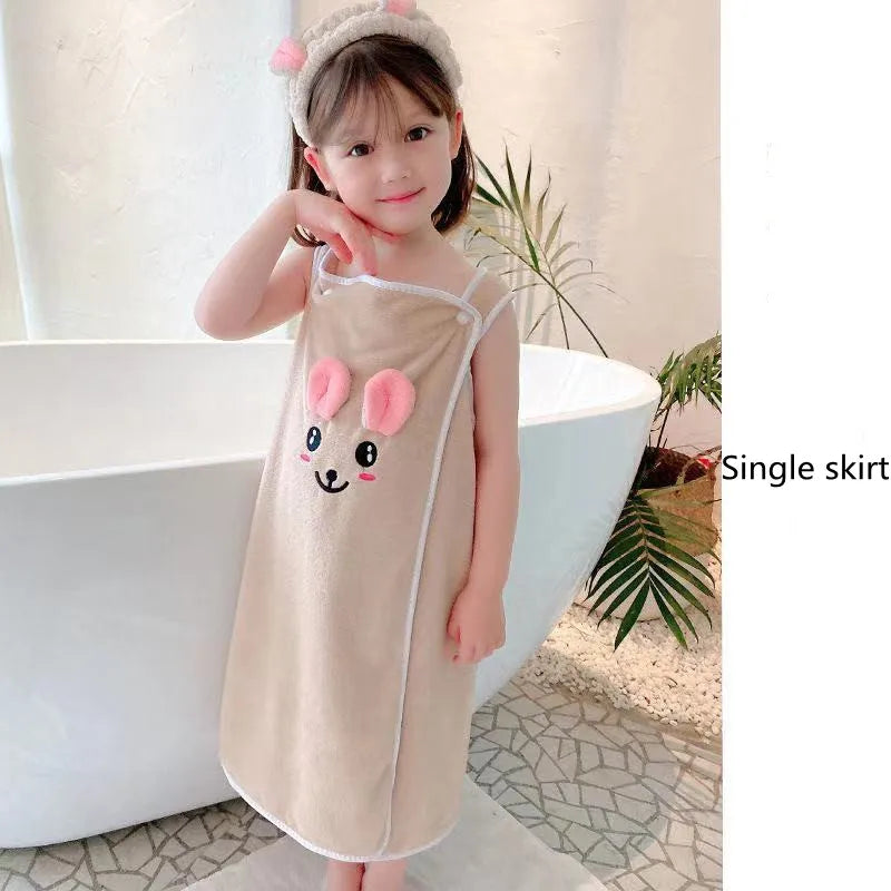 Children's bath towel High-end children's slip dress Soft Towel