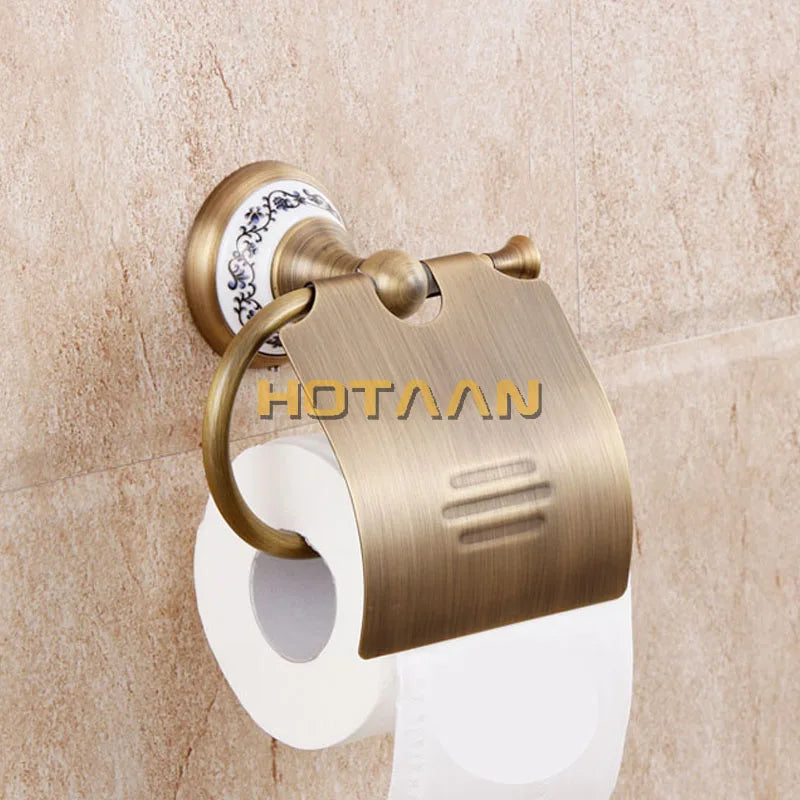 .,solid brass Bathroom Accessories Set,Robe hook,Paper Holder,