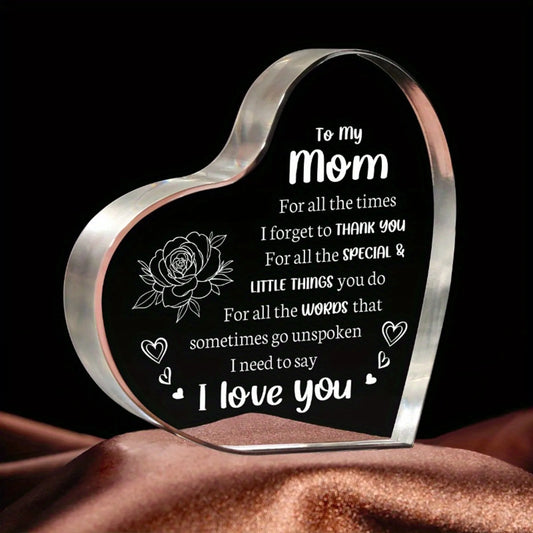 1PCS Mother's Day Gift Sign Heart Shaped Plaque Personalized Gift