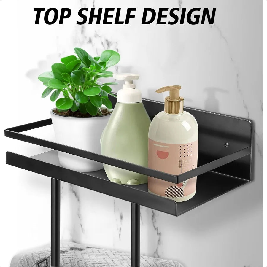 Towel Racks for Bathroom Towel Rack Wall Mounted with Metal Shelf