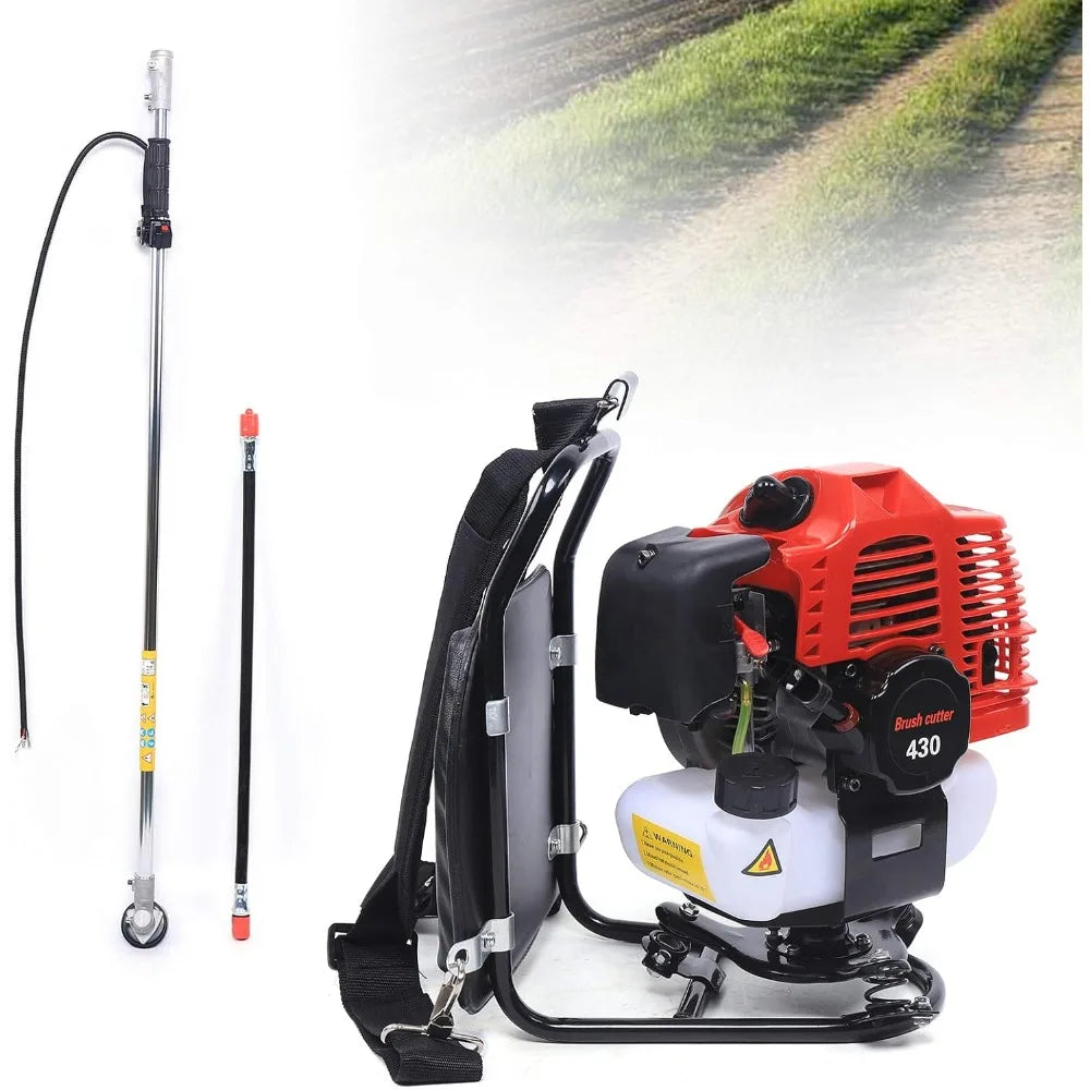 1.7HP 43CC Gas Backpack Brush Cutter Weed Wacker