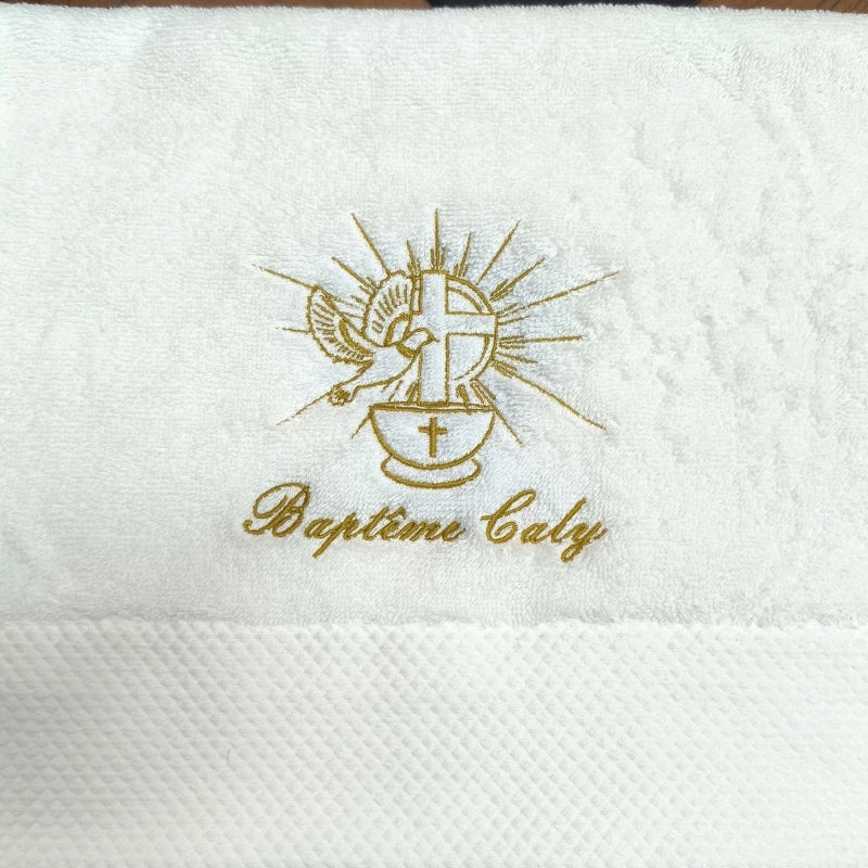 Customized Baptism Towel 70x140cm Bath Towels for Baby