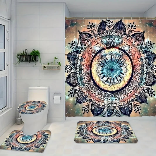 4pcs Starry Sky Mandala Printed Shower