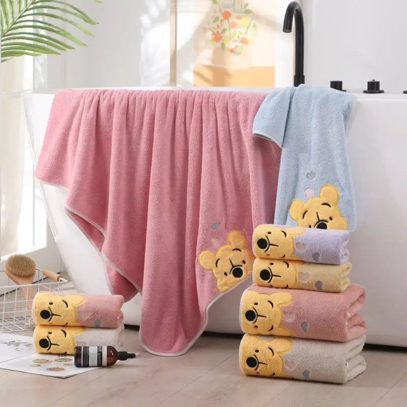 Thickened coral velvet bath towel Cartoon Bath Towel
