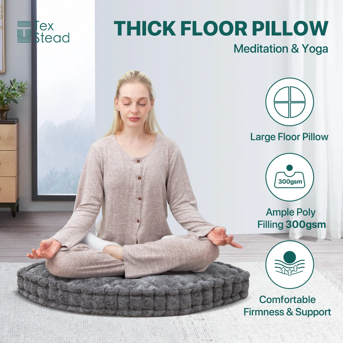 triangular reading cushion,removable insert pillow, adjustable floor pillow,