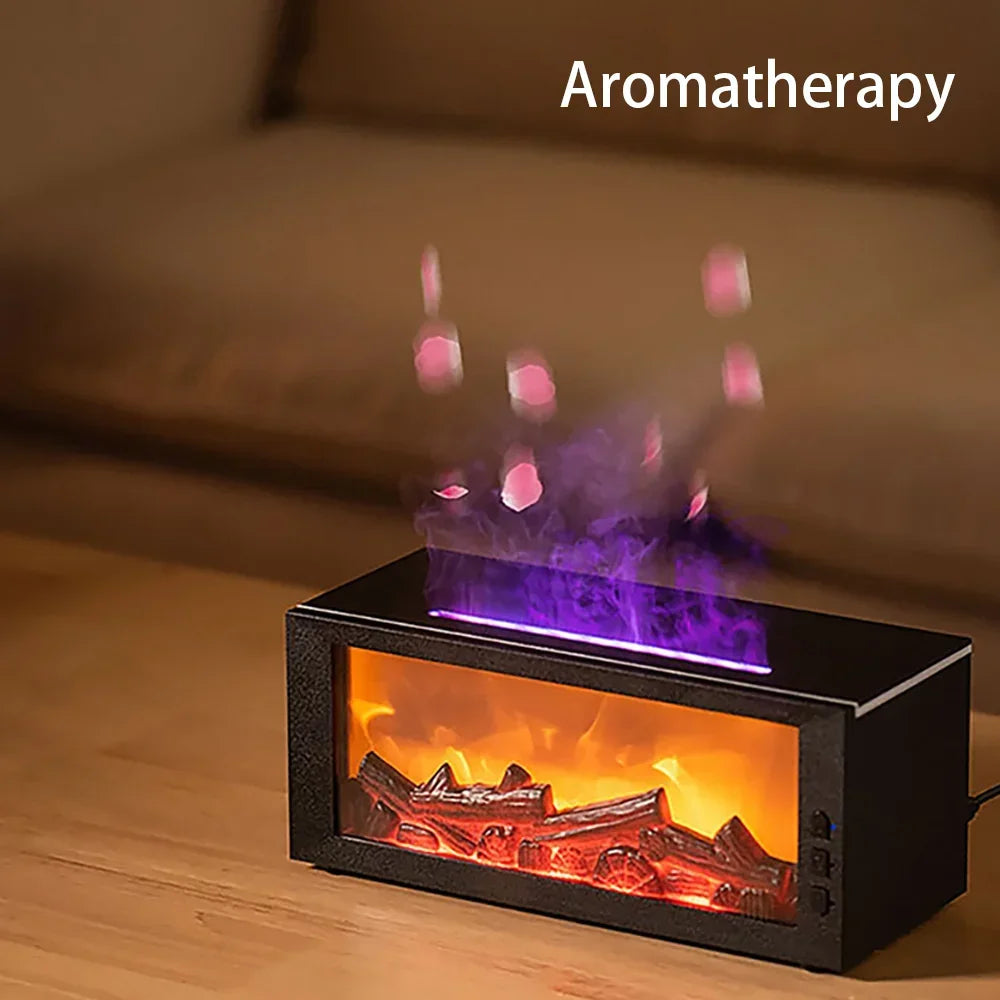 300ml Essential Oil Diffuser with Colorful Flame, Aromatherapy Machine,