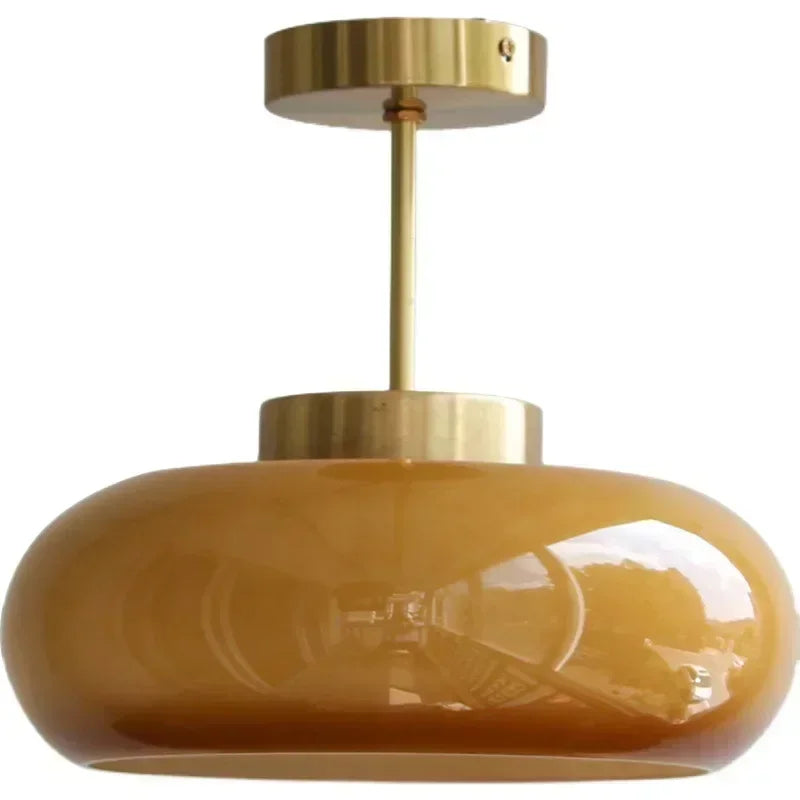 Modern Bathroom Balcony Bedroom Dining Bar Living Room Decoration  Nordic Ceiling Light Antique Brass Glass  Chandelier