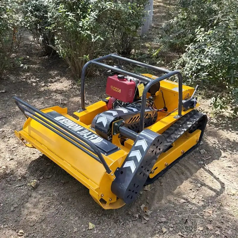 Customized 25hp Remote Control Flail Lawn Mower 100cm Cylinder