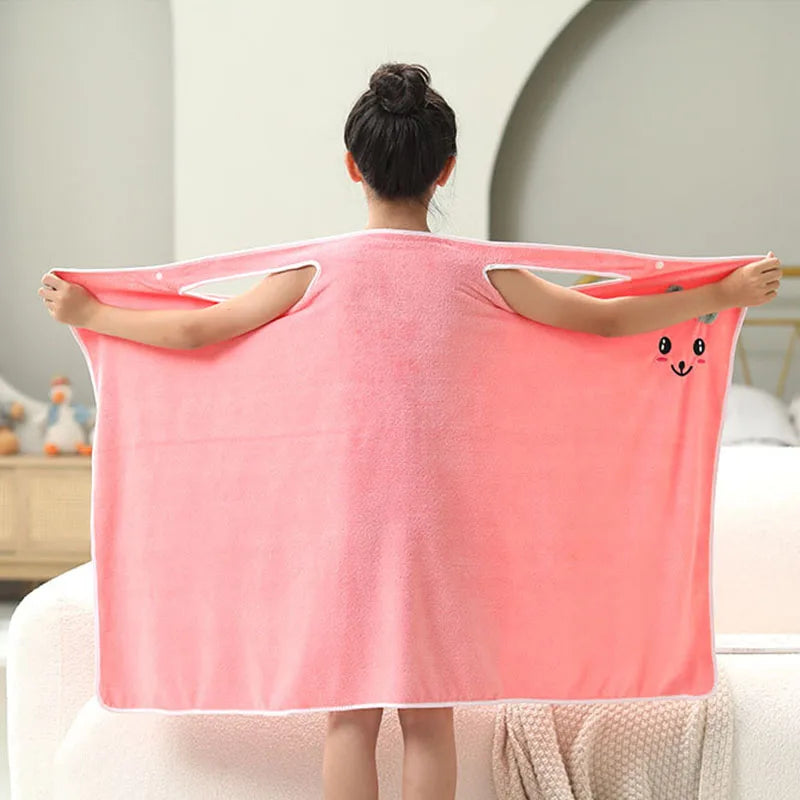 Children's Cute Cartoon Bath Towel Does Not Remove Hair