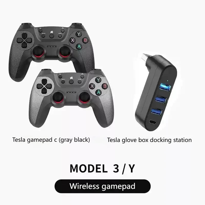 Wireless USB Game Controller for Tesla Model Y/3/X/S Double Player