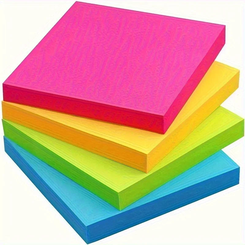 600sheets Self-Adhesive Sticky Notes Set - Colorful notebook,