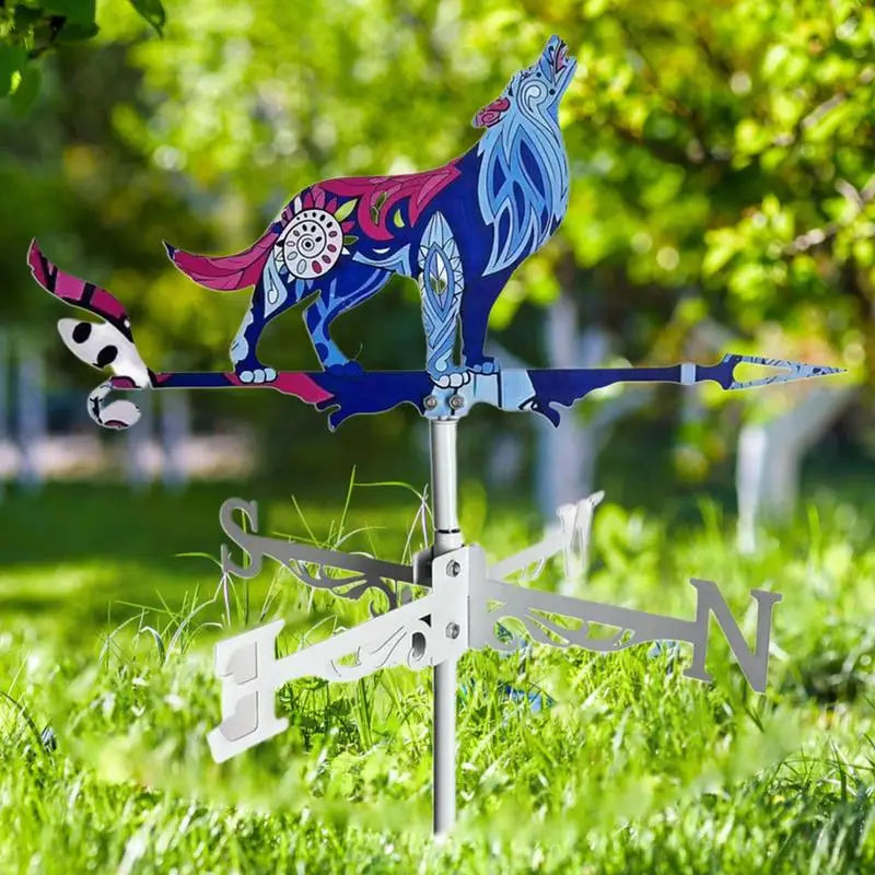 Metal Rooster Weathervane Yard Garden Barn Ornament Weather