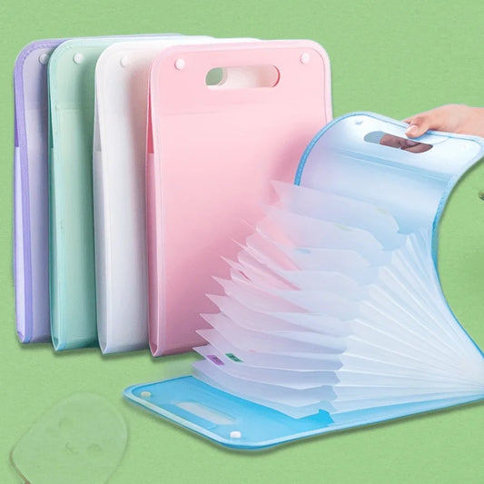 1 A4 Macaron vertical binding file bag