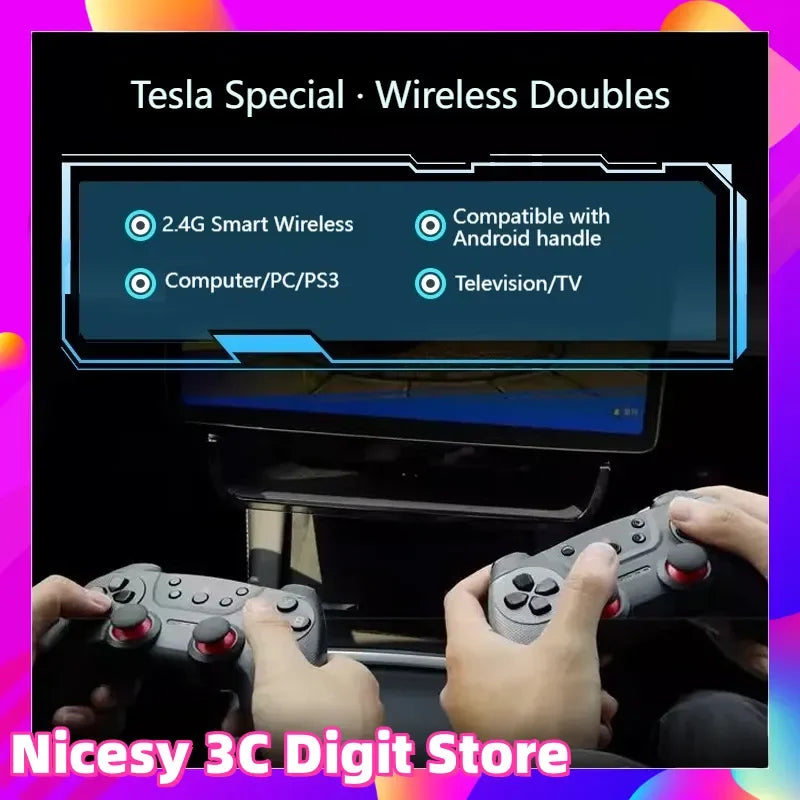 Wireless USB Game Controller for Tesla Model Y/3/X/S Double Player