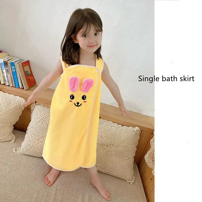 Children's bath towel High-end children's slip dress Soft Towel