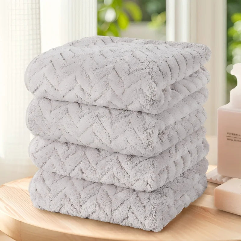 Solid Color Towel Set of 4pcs, Ultra Soft  , 4 Color Options.